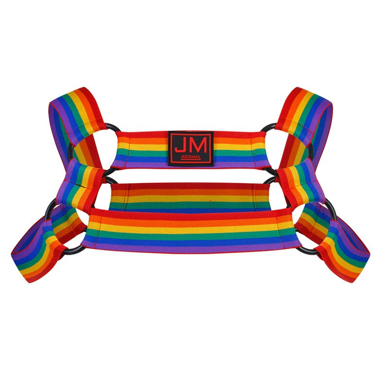Rainbow Men's Sports Shoulder Strap Stretch Stretch Stretch